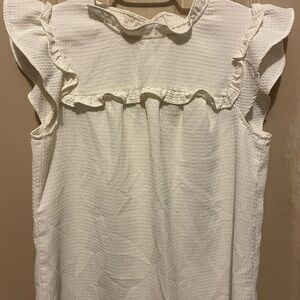Charming White Ruffled Kids Dress